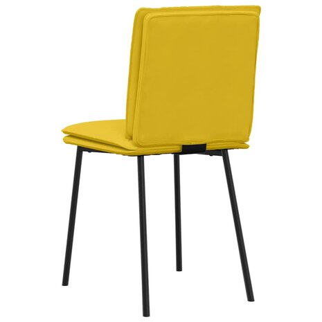 Eetkamerstoelen 2 st fluweel geel 6