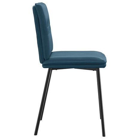 Eetkamerstoelen 2 st fluweel blauw 5