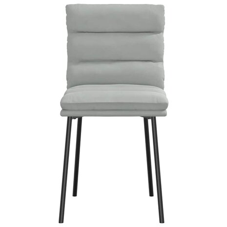 Eetkamerstoelen 2 st fluweel lichtgrijs 4