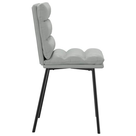 Eetkamerstoelen 2 st fluweel lichtgrijs 5