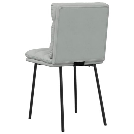 Eetkamerstoelen 2 st fluweel lichtgrijs 6