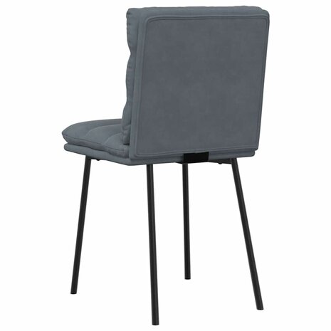 Eetkamerstoelen 2 st fluweel donkergrijs 6