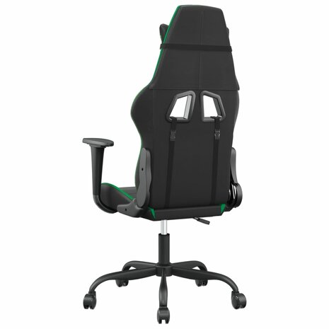 Gamestoel kunstleer zwart en groen 5