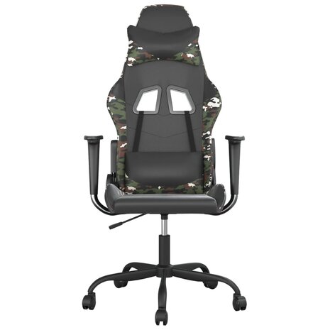 Gamestoel kunstleer zwart en camouflage 3