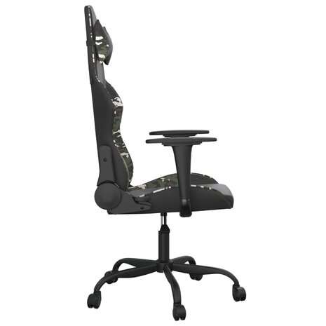 Gamestoel kunstleer zwart en camouflage 4