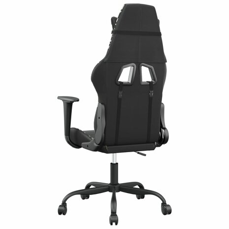 Gamestoel kunstleer zwart en camouflage 5