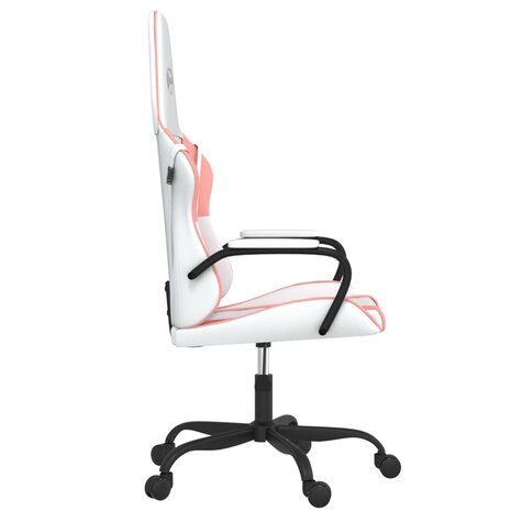 Gamestoel kunstleer wit en roze 4