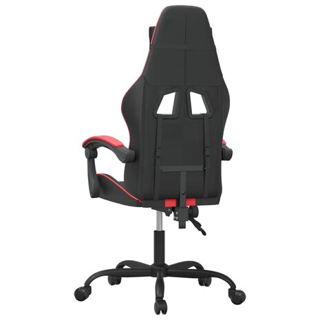 Gamestoel kunstleer zwart en rood 5