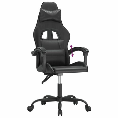 Gamestoel kunstleer zwart 7
