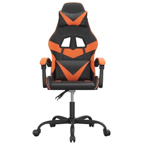 Gamestoel kunstleer zwart en oranje 3