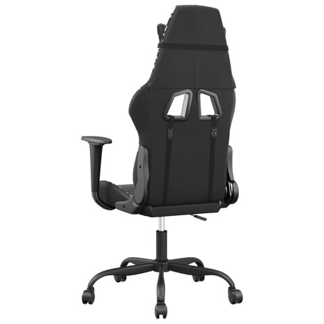 Massage gamestoel kunstleer zwart en camouflage 5