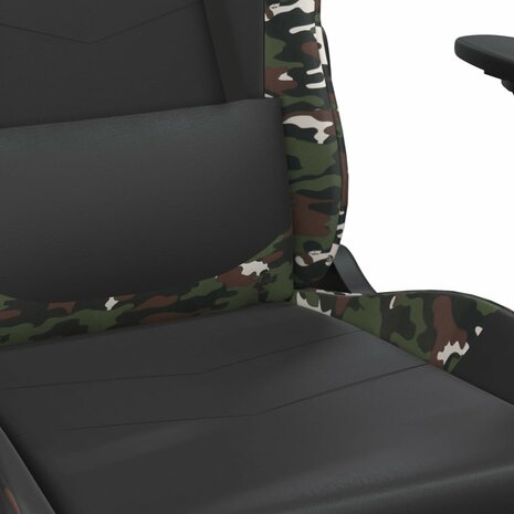 Massage gamestoel kunstleer zwart en camouflage 8