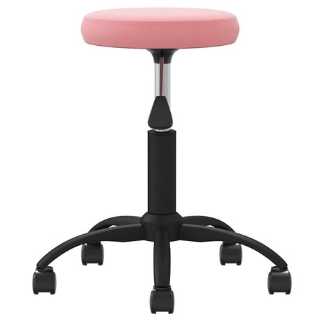 Bureaustoel fluweel roze 4