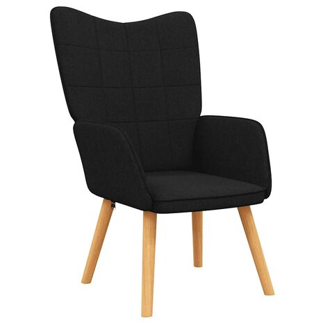 Relaxstoel stof zwart 2