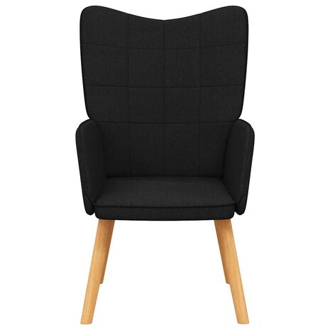 Relaxstoel stof zwart 3