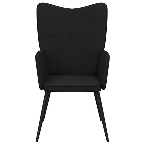 Relaxstoel stof zwart 4