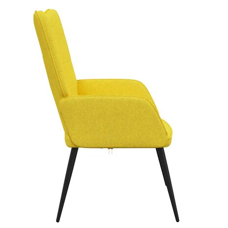 Relaxstoel stof mosterdgeel 5