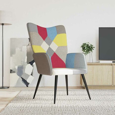 Relaxstoel patchwork stof 1