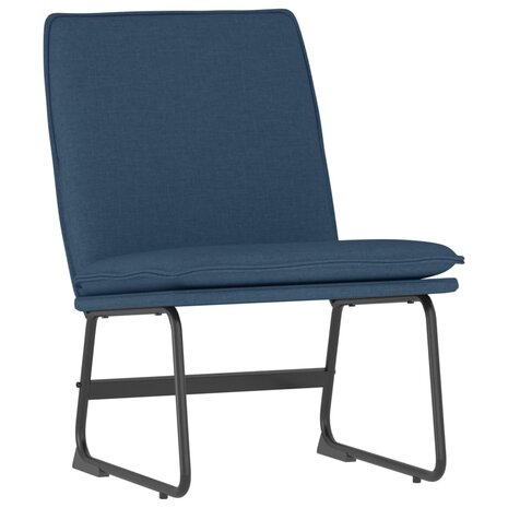 Loungestoel 52x75x76 cm stof blauw 2