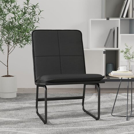 Loungestoel 54x75x76 cm kunstleer zwart 1