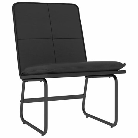 Loungestoel 54x75x76 cm kunstleer zwart 2