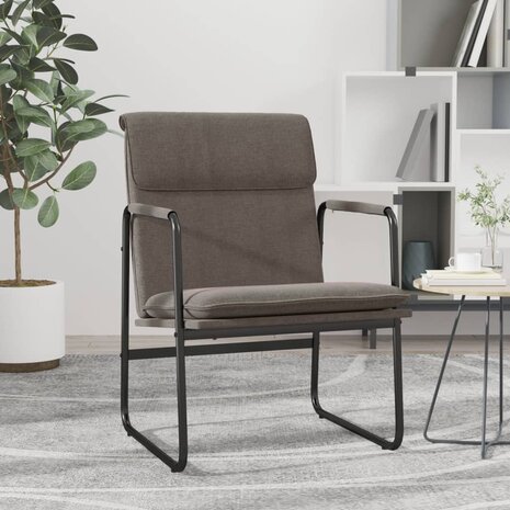 Loungestoel 55x64x80 cm stof taupe 1