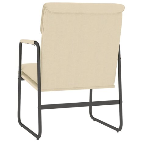Loungestoel 55x64x80 cm stof cr&egrave;mekleurig 5