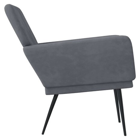 Fauteuil 62x79x79 cm fluweel donkergrijs 4