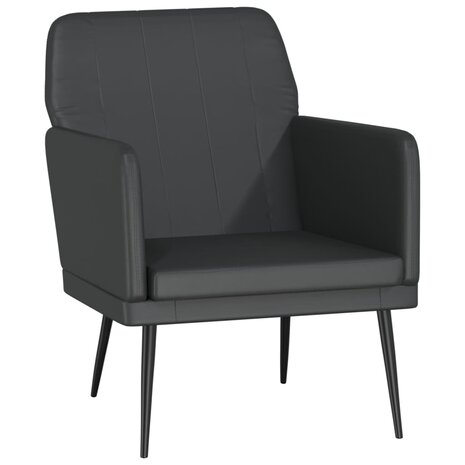 Fauteuil 61x78x80 cm kunstleer zwart 2