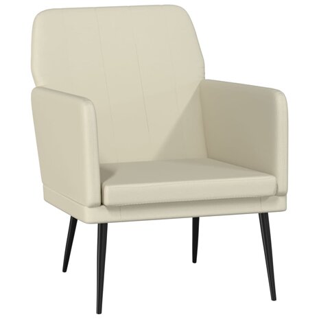 Fauteuil 61x78x80 cm kunstleer cr&egrave;mekleurig 2