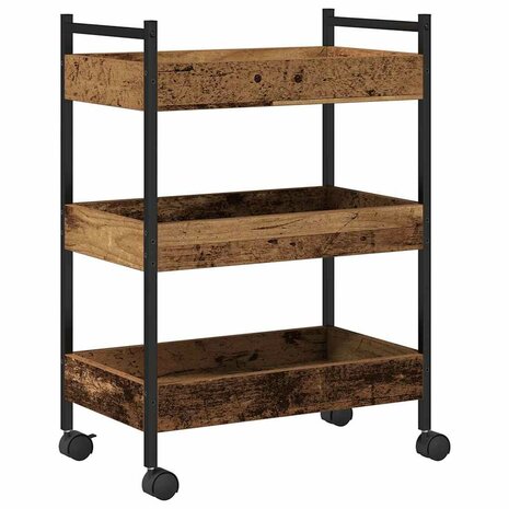 Keukentrolley Oud hout 50 x 30 x 70 cm Bewerkt hout 6