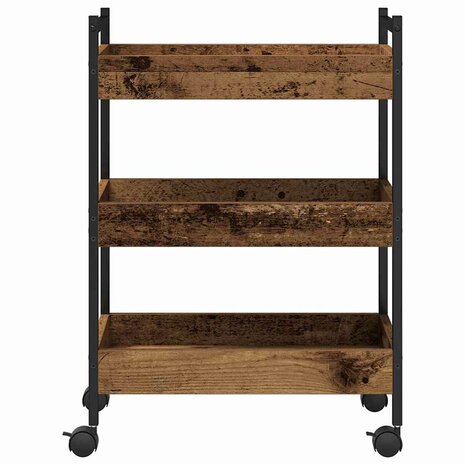 Keukentrolley Oud hout 50 x 30 x 70 cm Bewerkt hout 7