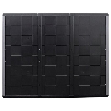 Tuinkast 102x37x84 cm polypropeen grijs en zwart 6