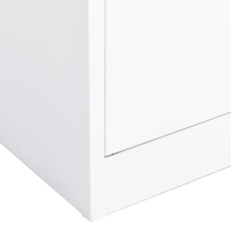 Kantoorkast 90x40x180 cm staal wit 6