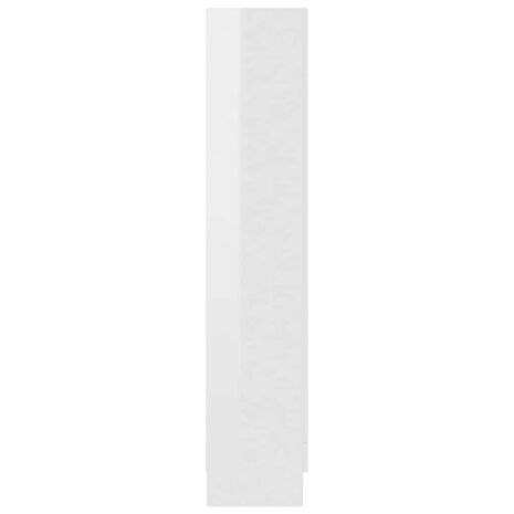 Vitrinekast 82,5x30,5x150 cm bewerkt hout hoogglans wit 6