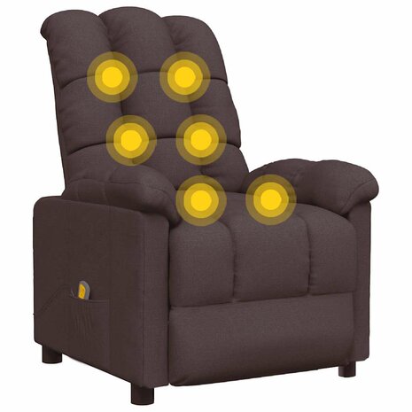 Massagestoel stof donkerbruin 6