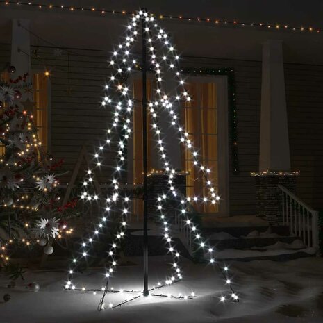 Kegelkerstboom 200 LED's binnen en buiten 98x150 cm 3