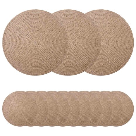 Jute placematten 50 pcs Naturel &Oslash; 30 cm 100% Tossa Jute 2