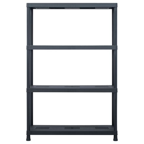 Opbergrekken 2 st 220 kg 90x40x138 cm kunststof zwart 3