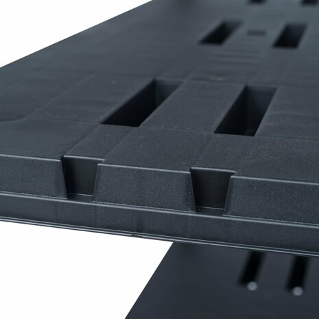 Opbergrekken 2 st 220 kg 90x40x138 cm kunststof zwart 6