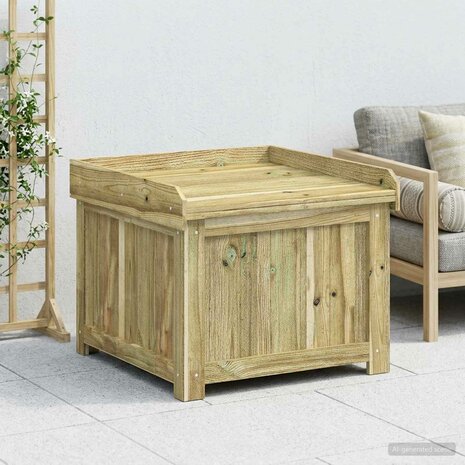 Kussenbox voor buiten Ge&iuml;mpregneerd grenenhout 58,5 x 60 x 47 cm 1