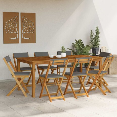 Bistrostoelen voor buiten 8 pcs Donkergrijs 40 x 53 x 80 cm 2