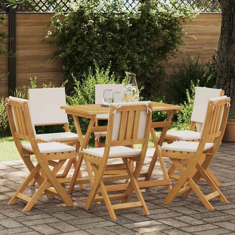 Bistrostoelen voor buiten 6 pcs Cr&egrave;mewit 38 x 46 x 85 cm 1