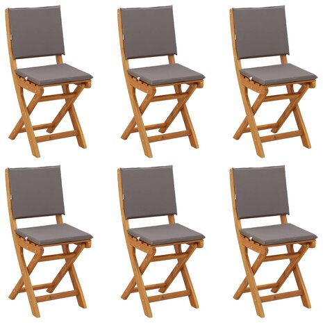 Bistrostoelen voor buiten 6 pcs Donkergrijs 38 x 46 x 85 cm 2