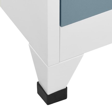 Lockerkast 90x40x180 cm staal lichtgrijs en donkergrijs 6