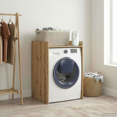 Wasmachinekast met opslag Ambachtelijk eiken 67,5 x 62 x 97 cm 4