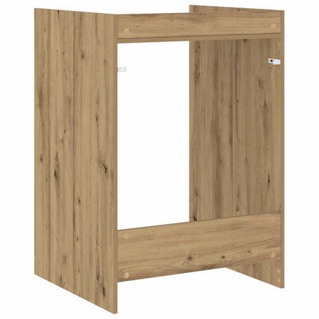 Wasmachinekast met opslag Ambachtelijk eiken 67,5 x 62 x 97 cm 7