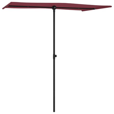 Parasol met aluminium paal 180x110 cm bordeauxrood 3