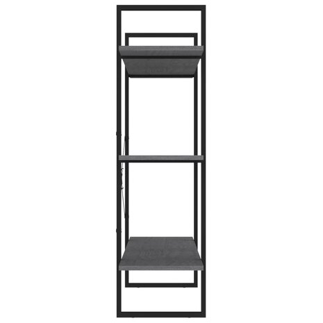 Boekenkast met 3 schappen 100x30x105 cm grenenhout grijs 6