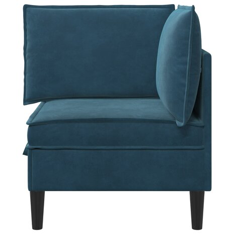 Bank met opslag Blauw Fluweel 6